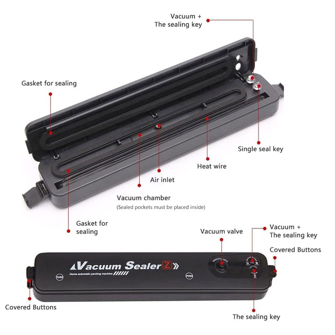 Automatic and Manual Vacuum Food Sealer  Automatic and Manual Vacuum Food Sealer