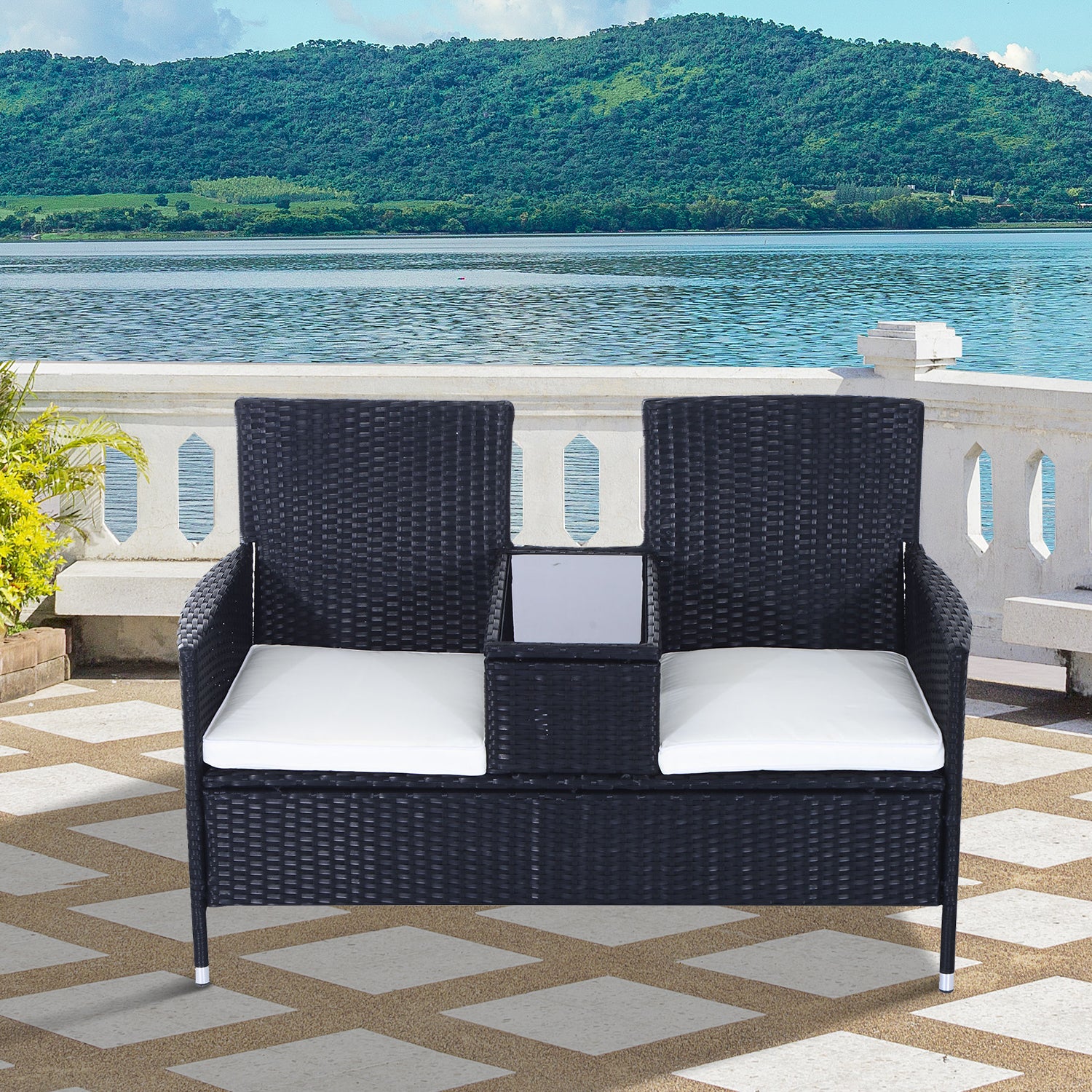 2 Seater Rattan Chair Garden Furniture-Items Online 2 Seater Rattan Chair Garden Furniture-Items Online