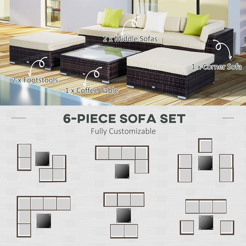 6 Piece Rattan Garden Furniture set-Items Online 6 Piece Rattan Garden Furniture set-Items Online