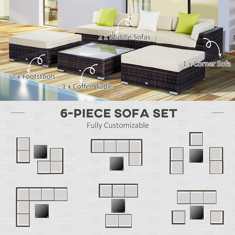 6 Piece Rattan Garden Furniture set-Items Online 6 Piece Rattan Garden Furniture set-Items Online