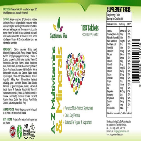 A-Z Multi Vitamins & Minerals 180 Capsule-Items Online A-Z Multi Vitamins & Minerals 180 Capsule-Items Online