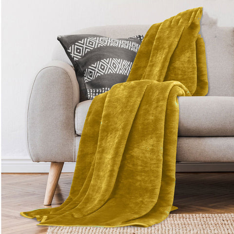 Luxury Faux Fur Mink Throw - Super Soft and Warm, Ideal for Beds, Sofas, and Settees