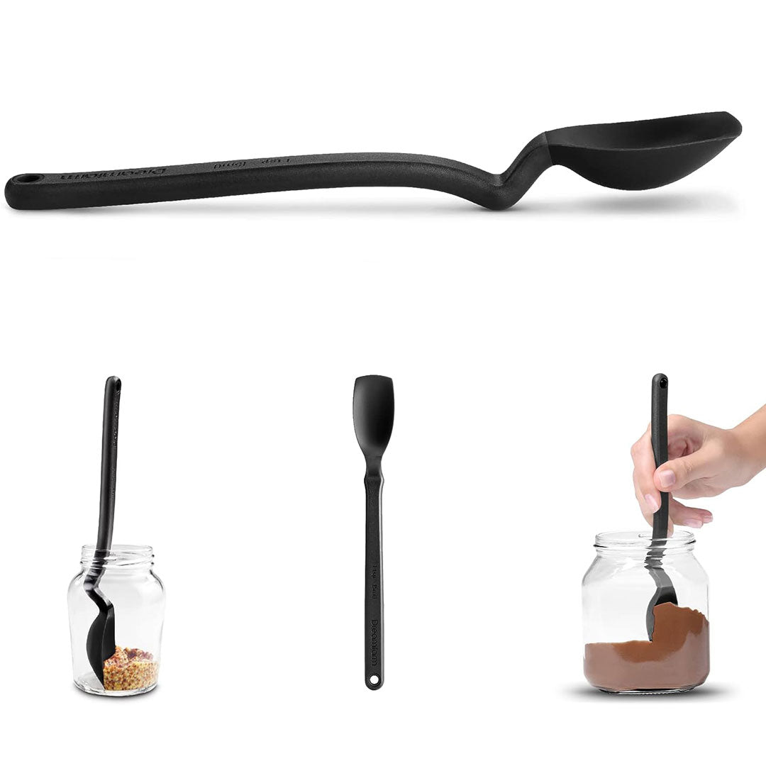 Non-Stick Silicone Spoon with Measuring Lines and Stand-Up Design