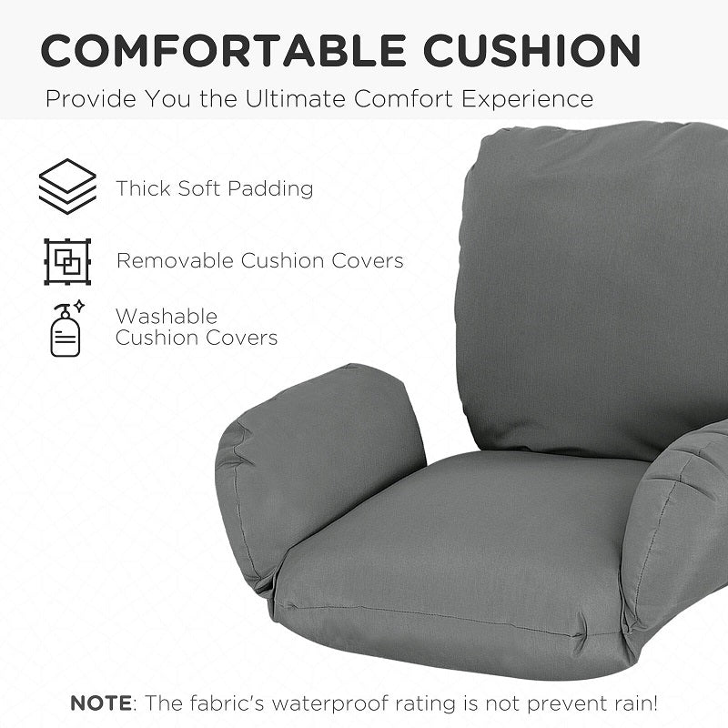 Garden Lounge Chair Cushion Set